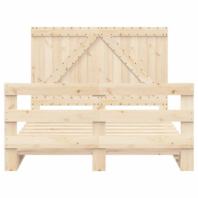 Sängynrunko päätylevyllä Busu 140x200cm (mänty)