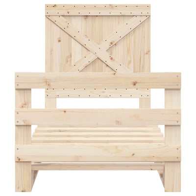 Sängynrunko sängynpäädyllä Busu 90x200cm (mänty)