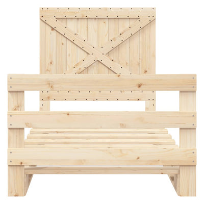 Sängynrunko sängynpäädyllä Busu 100x200cm (mänty)