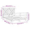 Sängynrunko päätylevyllä Busu 140x200cm (mänty)