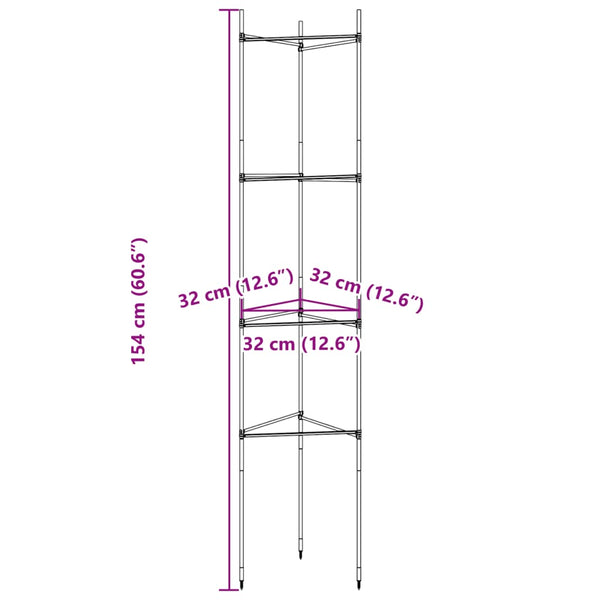 Tomaattihäkki Dunarica 154cm (4 kpl teräs ja pp)
