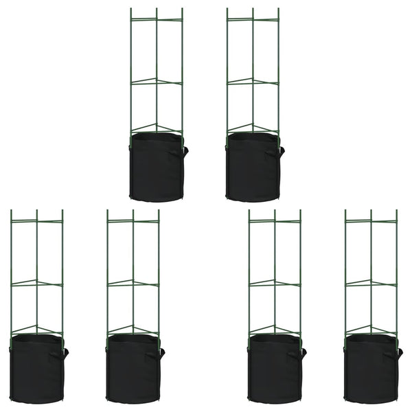 Tomaattihäkki kasvipussilla Dunarica 116cm (6 kpl teräs ja pp)