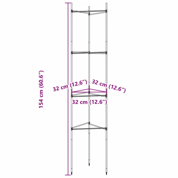 Tomaattihäkki Dunarica 154cm (6 kpl teräs ja pp)