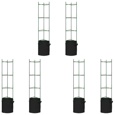 Tomaattihäkki kasvipussilla 6 kpl 154 cm teräs ja PP