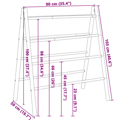 Kaksinkertaiset pyyhetikkaat 4 pienaa 90x50x100 cm bambu