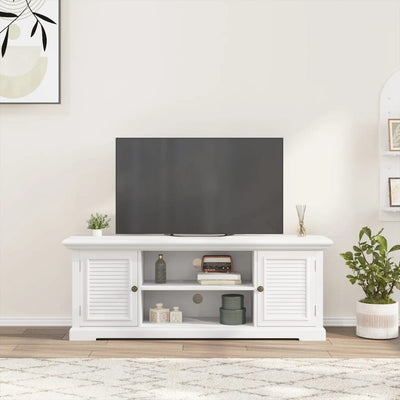 Valkoinen tv-taso Ciuculesc 110x30x41cm (puinen)