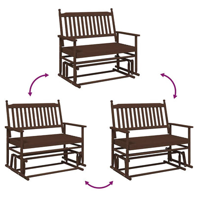 Ruskea liukupenkki Liubco 118x70x104,5cm (haapa)