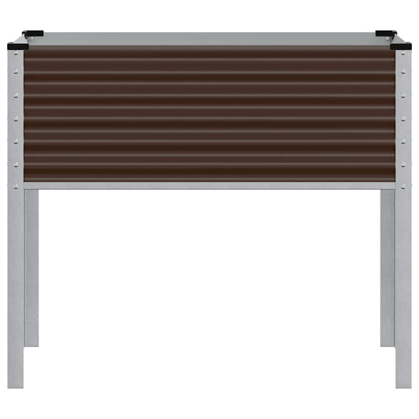 Puutarhan istutuslaatikko ruskea 100x45x90 cm teräs