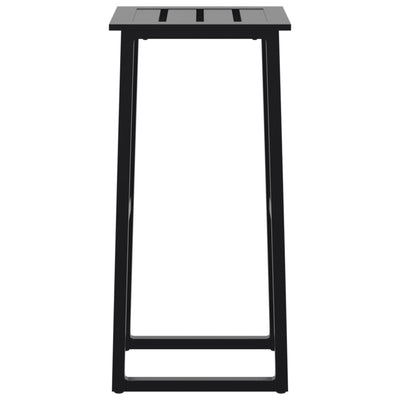 Baarijakkarat 4 kpl musta 38x38x80 cm jauhemaalattu teräs