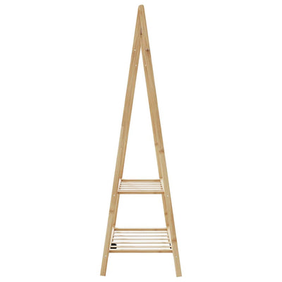 Vaateteline hyllyillä 96x45,5x150,5 cm bambu