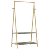 Vaateteline hyllyillä 96x45,5x150,5 cm bambu