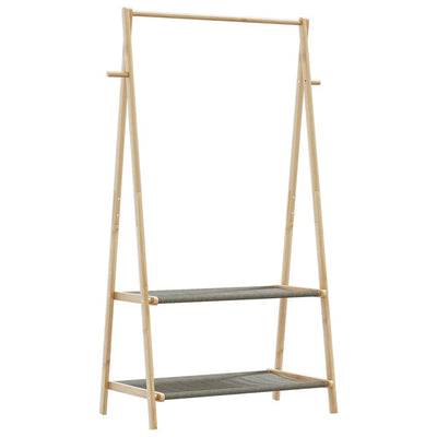 Vaateteline hyllyillä 96x45,5x150,5 cm bambu