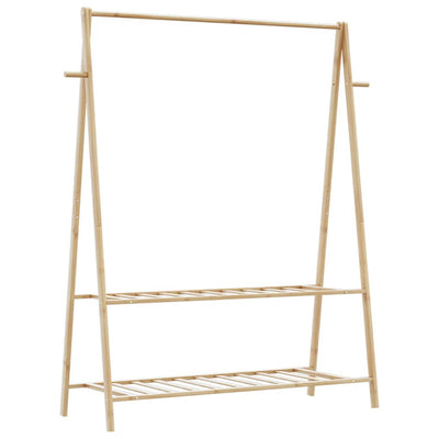 Vaateteline hyllyillä 132x45,5x150,5 cm Bambu