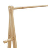 Vaateteline hyllyillä ja pyörillä 132x45,5x155,5 cm bambu