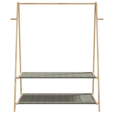 Vaateteline hyllyillä 132x45,5x150,5 cm Bambu