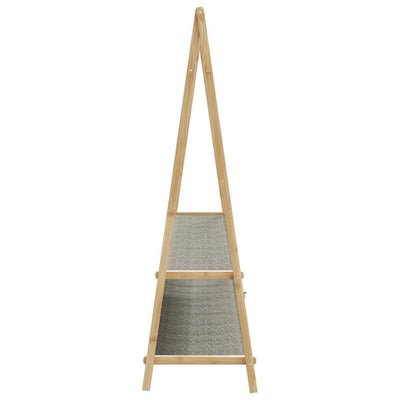 Vaateteline hyllyillä 132x45,5x150,5 cm Bambu