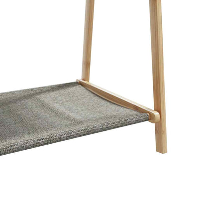 Vaateteline hyllyillä 132x45,5x150,5 cm Bambu