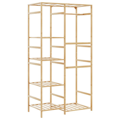 Vaateteline hyllyillä 100x50x184,5 cm Bambu