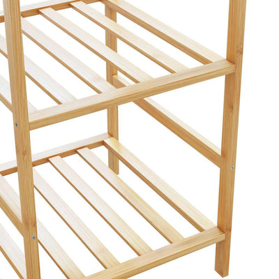 Vaateteline hyllyillä 100x50x184,5 cm Bambu