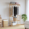 Vaateteline hyllyillä 80x40x175 cm Bambu