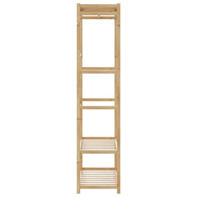 Vaateteline hyllyillä 80x40x175 cm Bambu