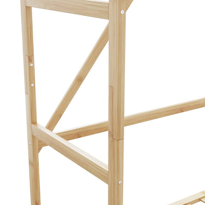 Vaateteline hyllyillä 110x40x175 cm Bambu