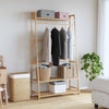 Vaateteline hyllyillä 110x40x180 cm Bambu