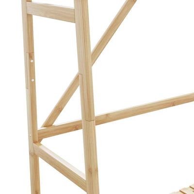 Vaateteline hyllyillä 110x40x180 cm Bambu