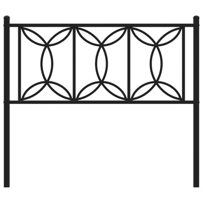 Metallinen sängynpääty musta 107 cm