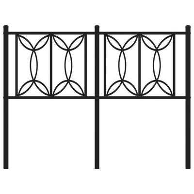 Metallinen sängynpääty musta 120 cm