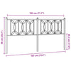 Metallinen sängynpääty musta 180 cm