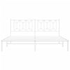 Valkoinen metallinen sängynrunko päädyllä Sumitru 183x213cm
