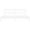 Valkoinen metallinen sängynrunko päädyllä Sumitru 200x200cm