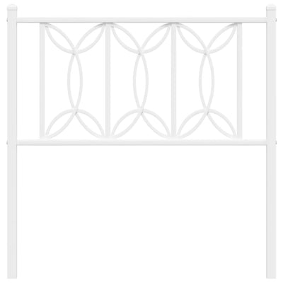 Valkoinen metallinen sängynpääty Chiamiran 90cm