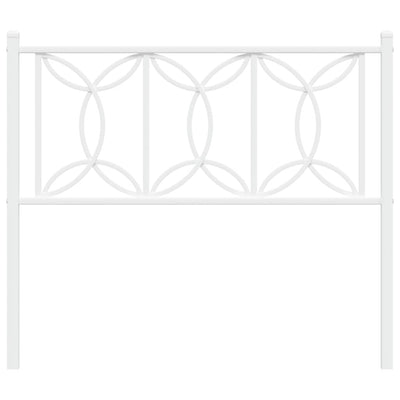 Metallinen sängynpääty valkoinen 100 cm