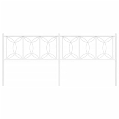 Metallinen sängynpääty valkoinen 200 cm