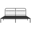 Musta metallinen sängynrunko päädyllä Sena 200x200cm