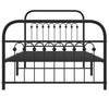 Musta metallinen sängynrunko päädyillä Sena 100x190cm