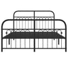 Musta metallinen sängynrunko päädyillä Sena 140x190cm