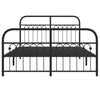 Musta metallinen sängynrunko päädyillä Sena 140x200cm