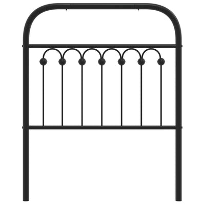 Metallinen sängynpääty musta 80 cm