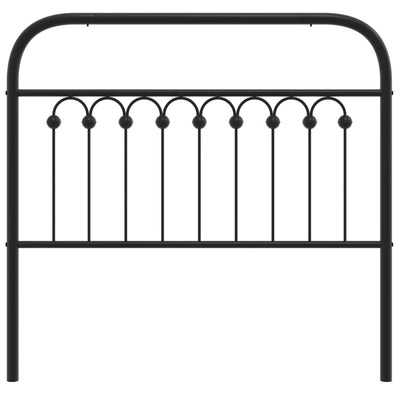 Metallinen sängynpääty musta 100 cm