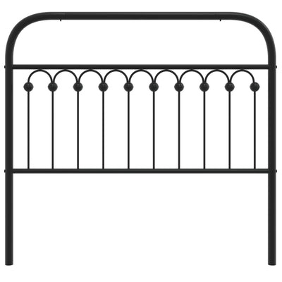 Metallinen sängynpääty musta 107 cm