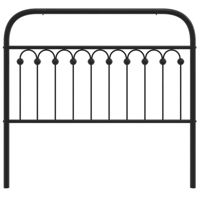 Musta metallinen sängynpääty Kyriakou 107cm