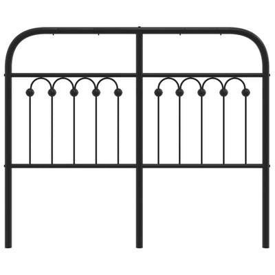 Metallinen sängynpääty musta 120 cm