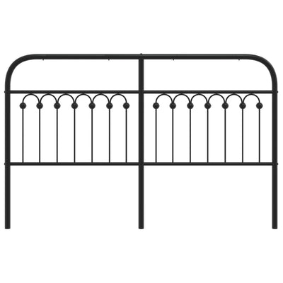 Metallinen sängynpääty musta 150 cm