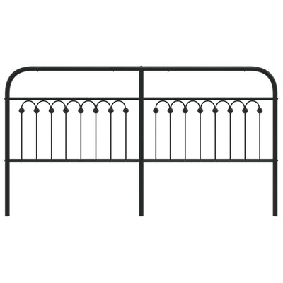 Metallinen sängynpääty musta 180 cm