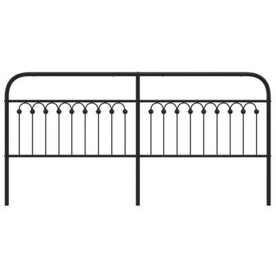 Musta metallinen sängynpääty Kyriakou 200cm