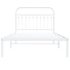 Valkoinen metallinen sängynrunko päädyllä Sena 107x203cm
