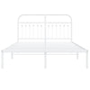 Valkoinen metallinen sängynrunko päädyllä Sena 140x200cm